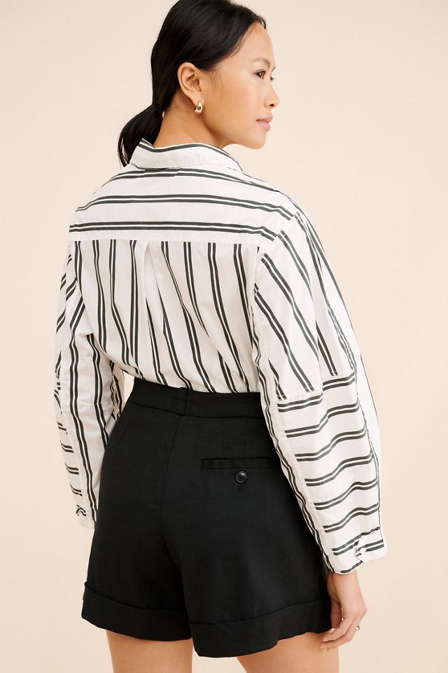Maeve The Avery Pleated Trouser Shorts: Cuffed Edition #1
