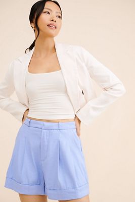 Maeve High-Rise Scallop Shorts