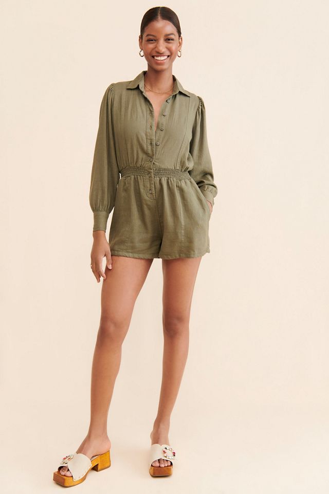 WeWoreWhat Button-Up Romper #3
