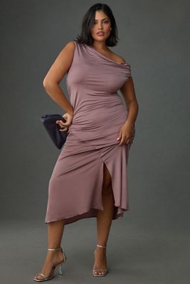 Asymmetrical Slim Midi Dress