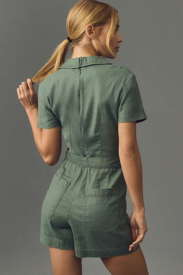 Maeve Short-Sleeve Wrap Romper | Anthropologie
