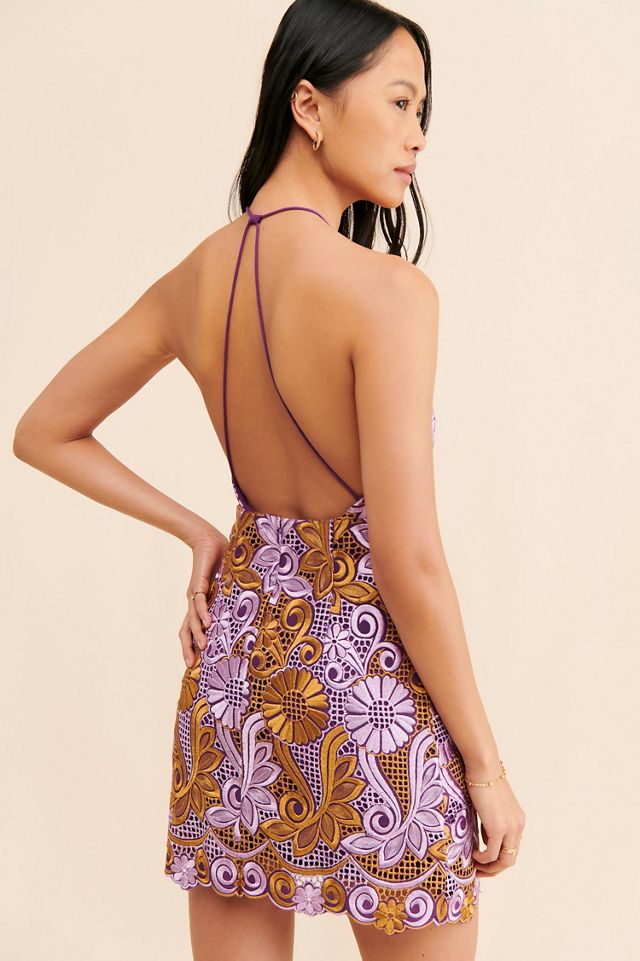 Printed Halter Mini Dress #1
