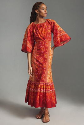 farm rio x anthropologie cotton cutout maxi dress Farm Rio x Anthropologie Cutwork Maxi Dress at MarketFair Shoppes in  Princeton, NJ