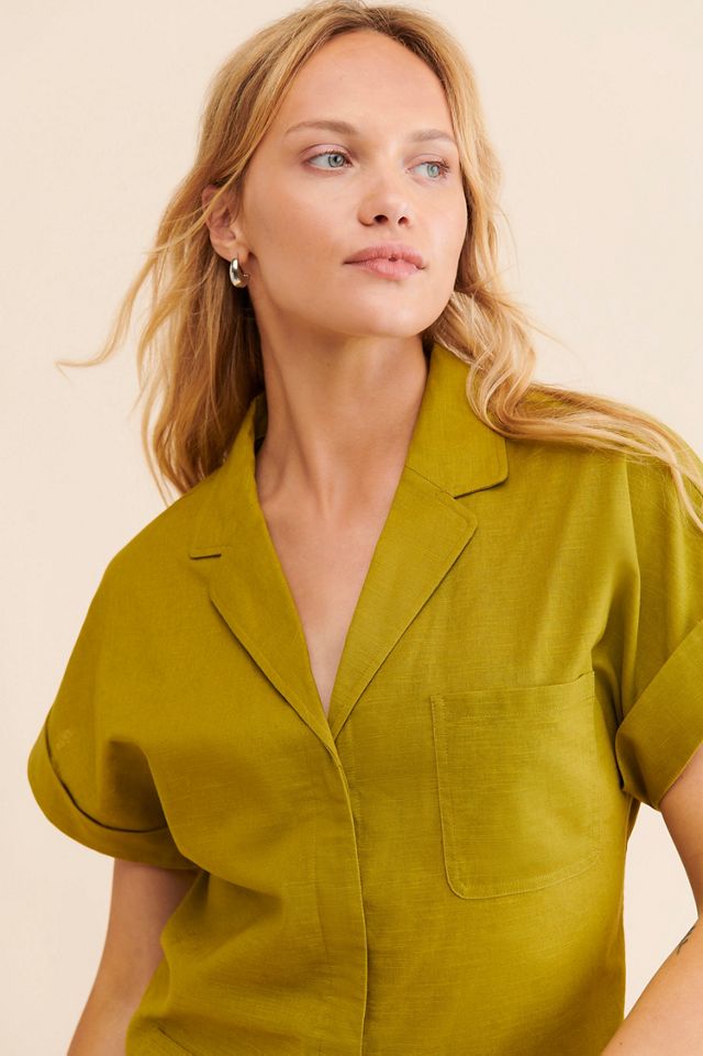 Mare Mare Collared Short Sleeve Playsuit #3