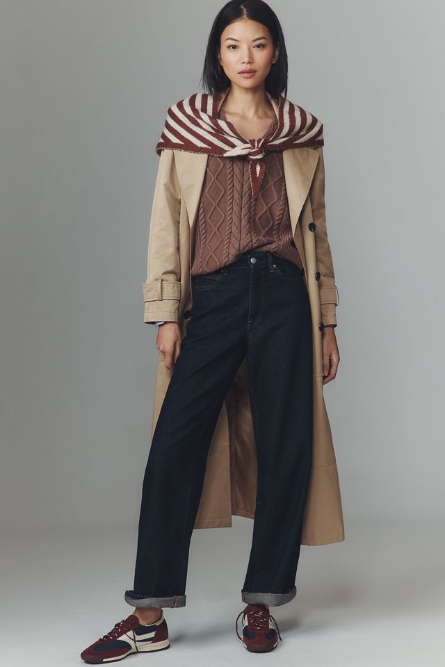 Damson Madder Stripe Triangle Scarf #3