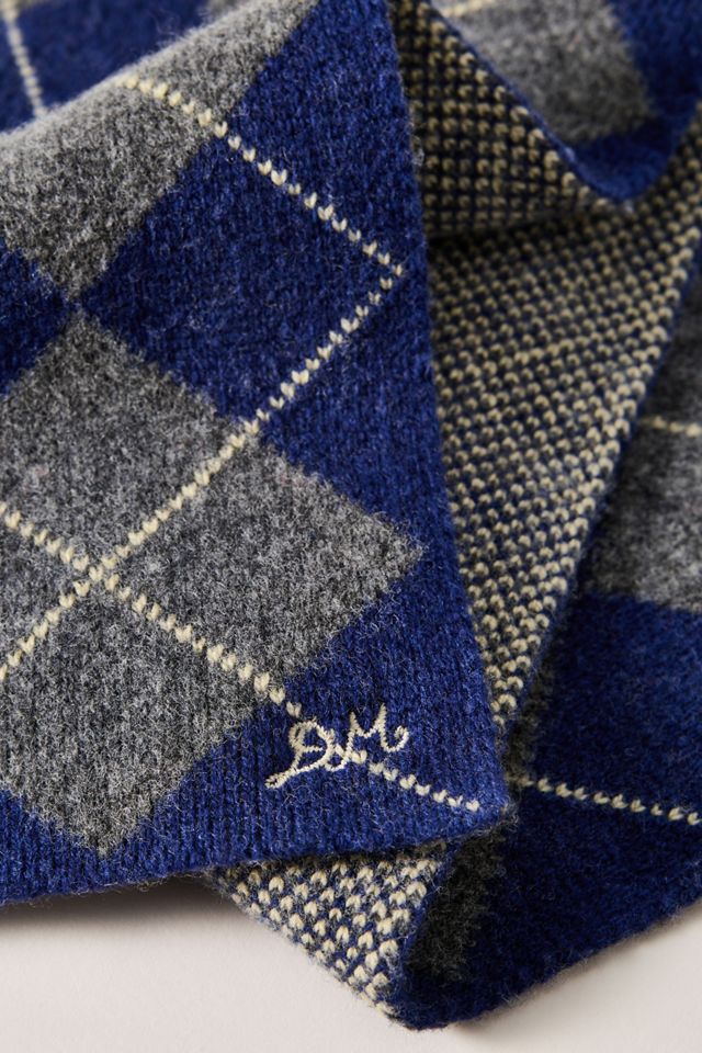 Damson Madder Argyle Saslia Scarf #1