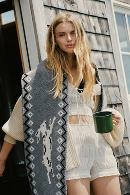 Damson Madder Cecily Bunny Intarsia Scarf | Anthropologie