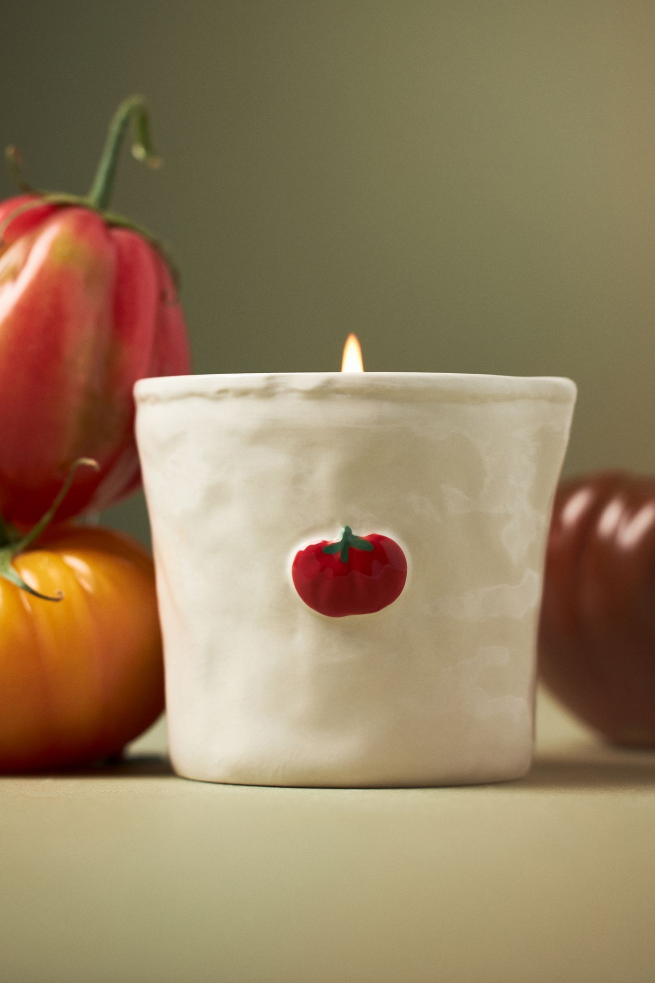 Paddywax Bistro Heirloom Tomato Ceramic Candle - RED, One Size