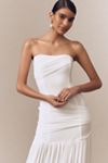 MISHA Ember Strapless Wrapped Drop-Waist Maxi Dress