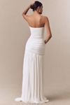 MISHA Ember Strapless Wrapped Drop-Waist Maxi Dress