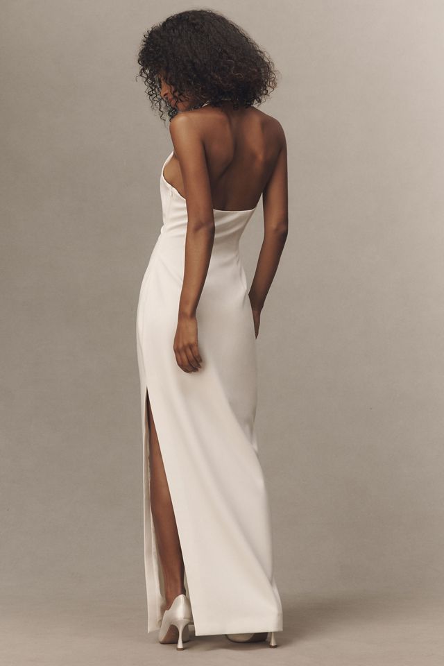 MISHA Alusia Plunge-Neck Maxi Dress #3