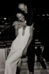 MISHA Alusia Plunge-Neck Maxi Dress