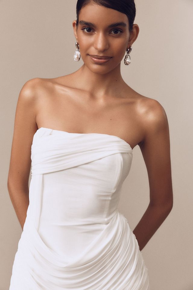 MISHA Ember Strapless Wrapped Mini Dress