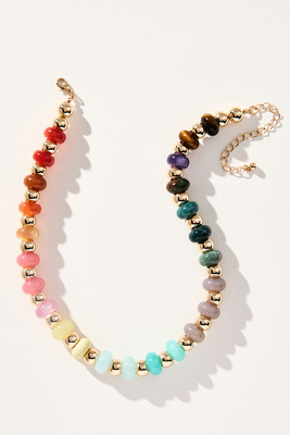 By Anthropologie Rainbow Beaded Necklace