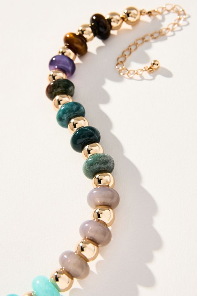 Rainbow Beaded Necklace #3