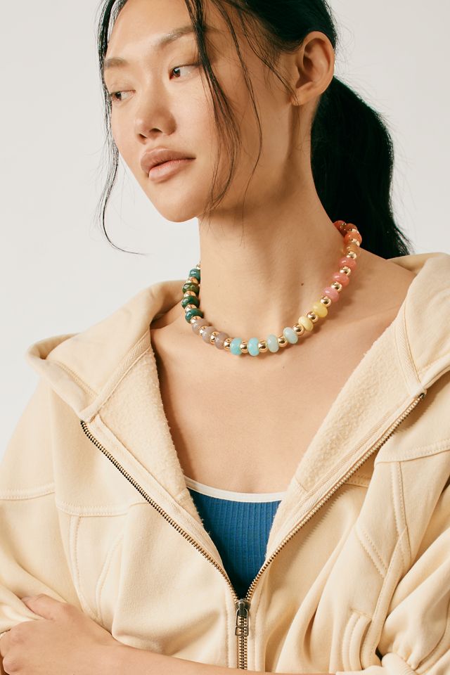 Rainbow Beaded Necklace #1
