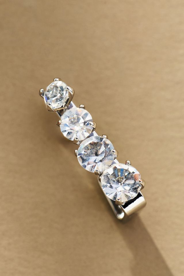 Triangle Crystal Post Earrings #1