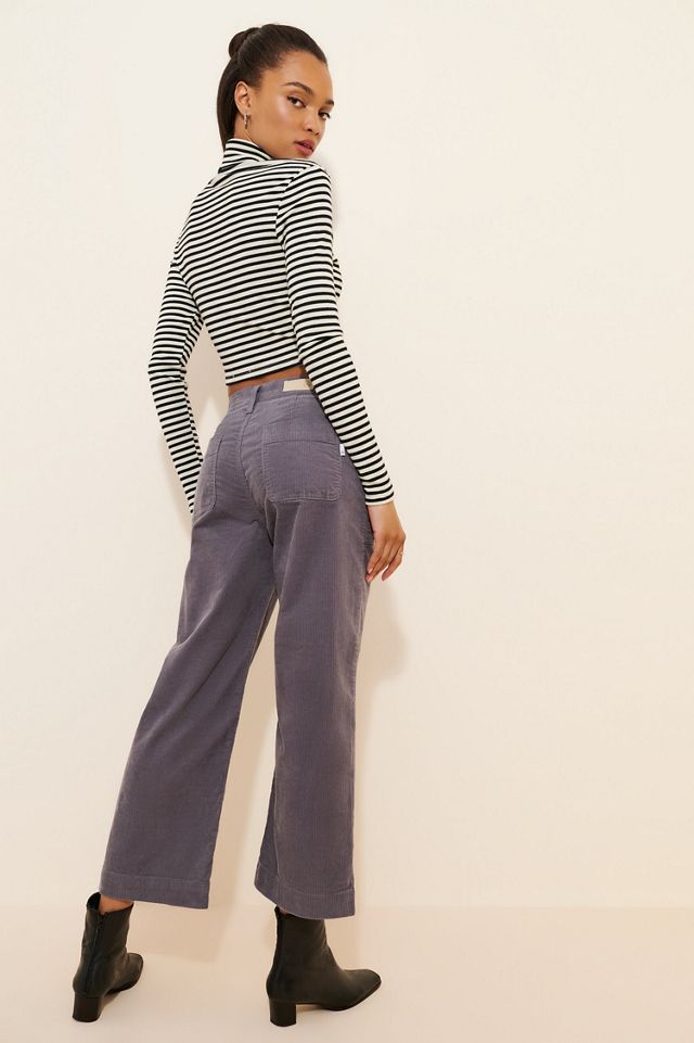 AG Jeans Saige Corduroy Wide Leg Crop Jeans #1