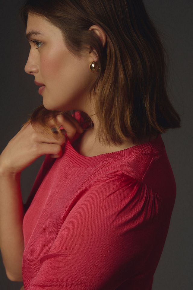 Maeve Sheer Crew Sweater Tee #2