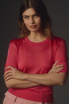 Maeve Sheer Crew Sweater Tee