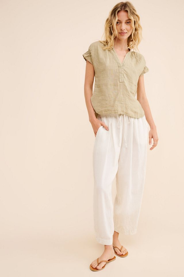 Pilcro Tatum Deep-V Linen Blouse #2