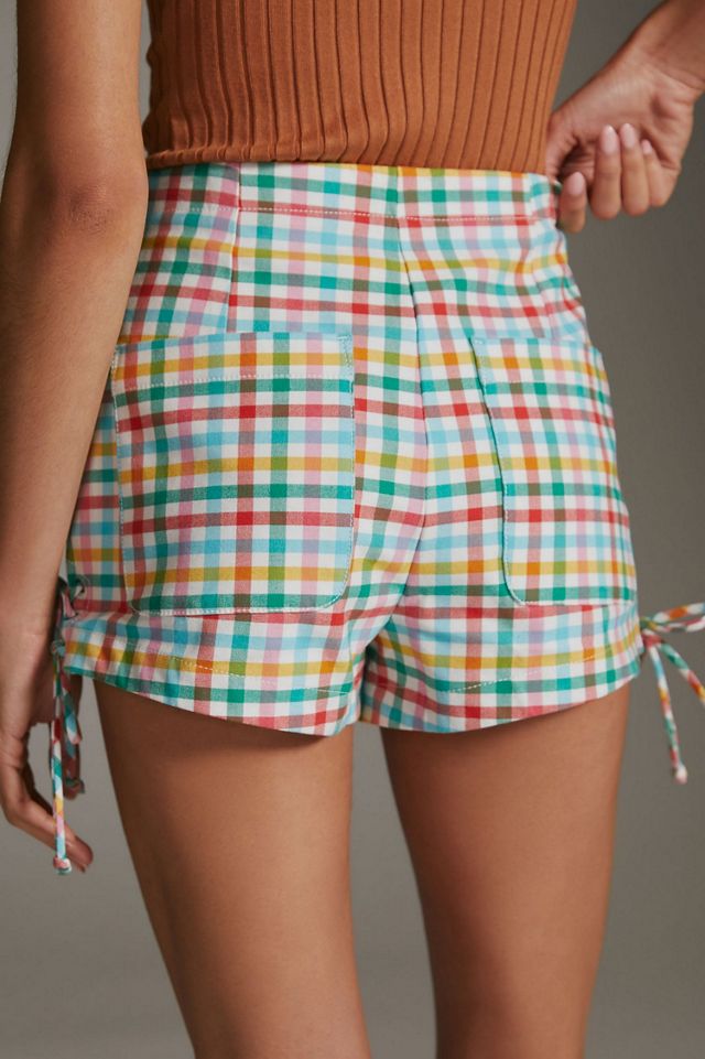 Maeve Gingham Micro Mini Shorts #1