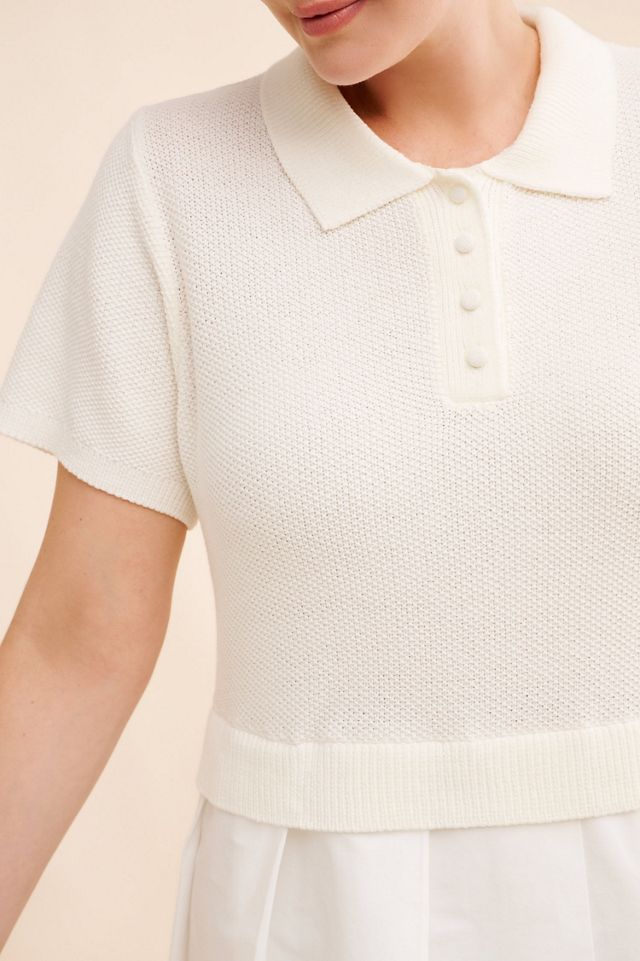 Flat White Twofer Tennis Dress #2