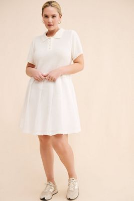 Flat White Twofer Tennis Dress