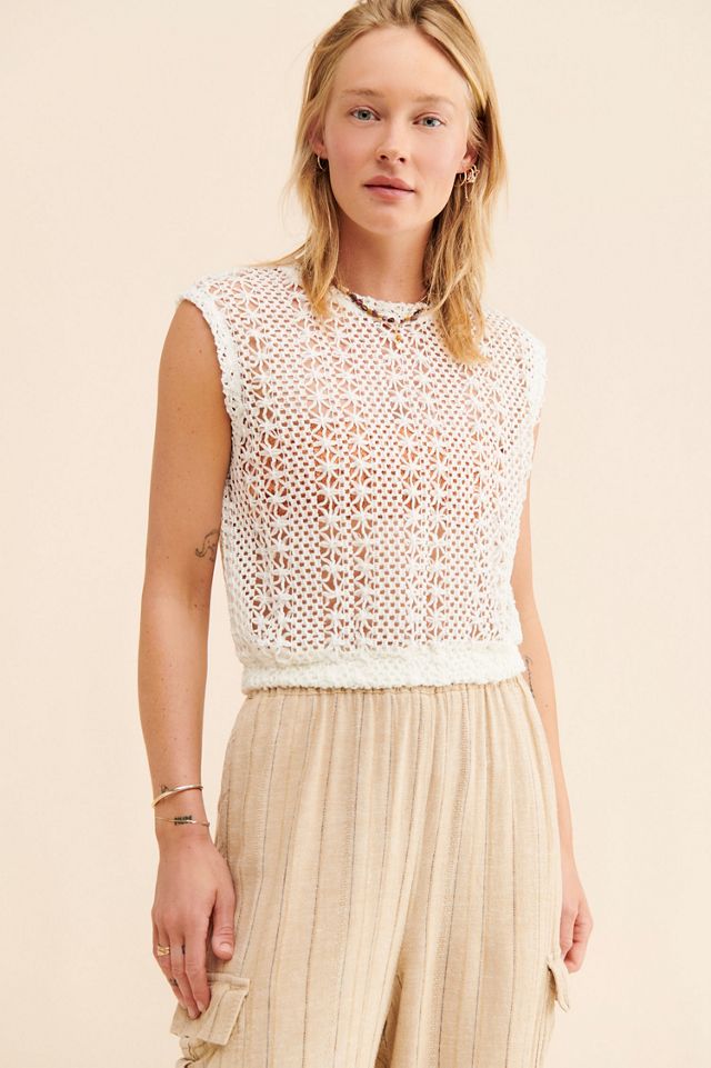 Sanctuary Crochet Knit Tank #1
