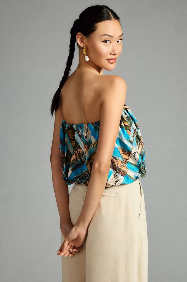 Maeve Strapless Silky Bubble Top #1