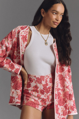 Maeve Floral Jacquard Micro Shorts | Anthropologie
