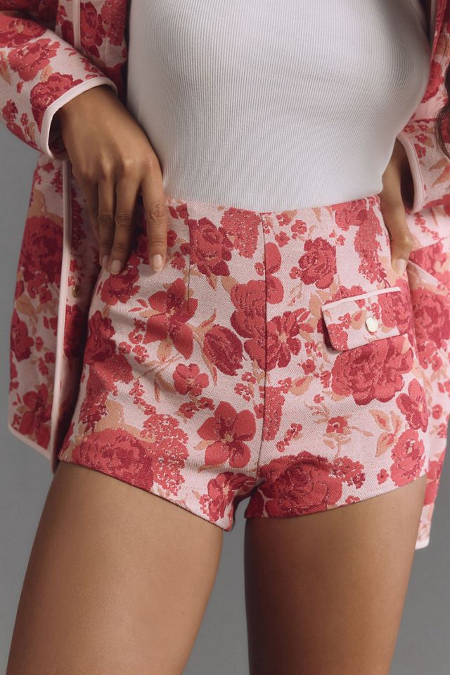 Maeve Floral Jacquard Micro Shorts #2