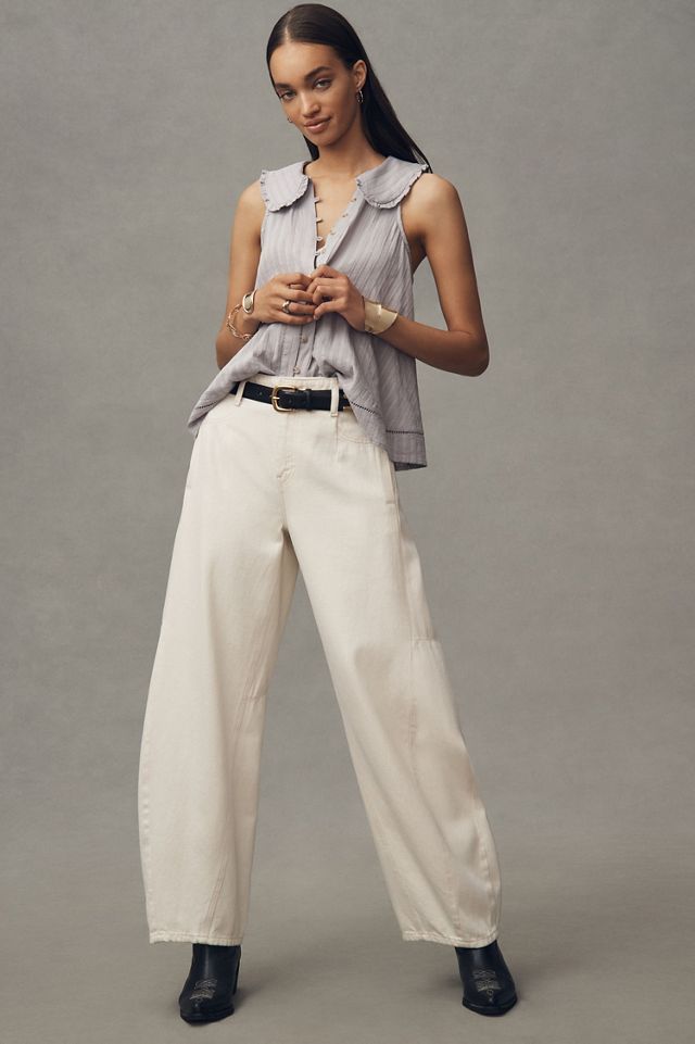 Pilcro The Keira Collared Button-Front Blouse: Tank Edition #3