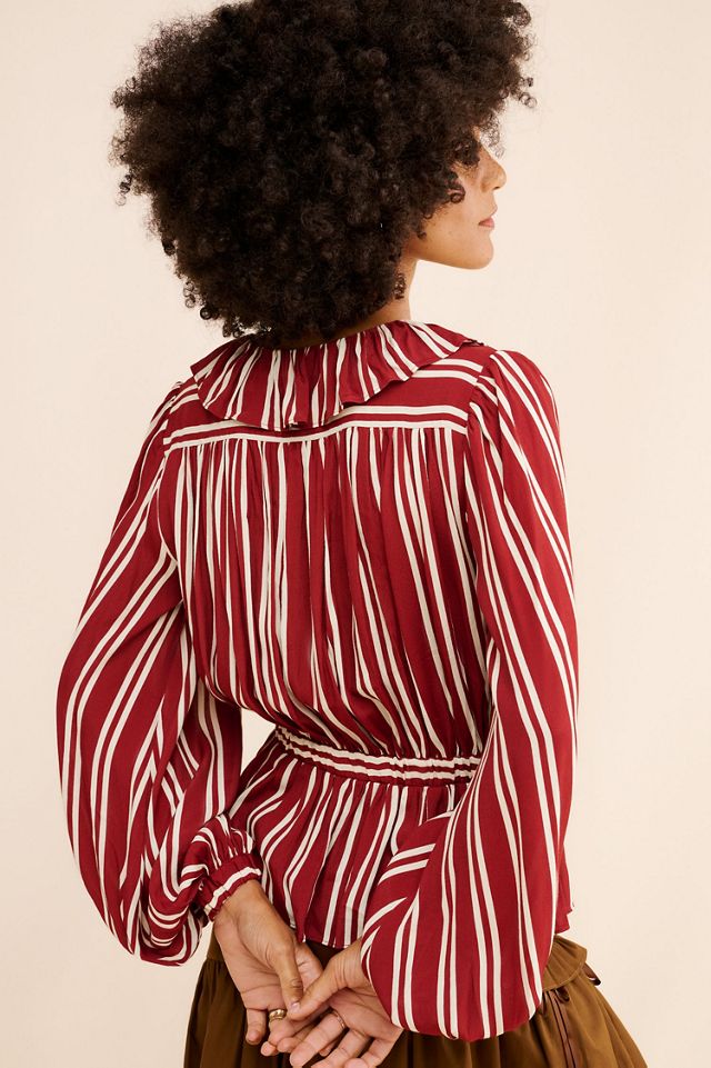 Plenty by Tracy Reese Balloon Sleeve Buttoned Blouse #1