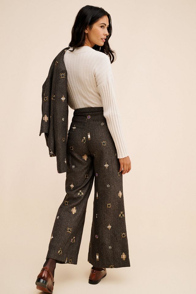 Nikita Mhaisalkar Decorated Wool Blend Menswear Pants #1