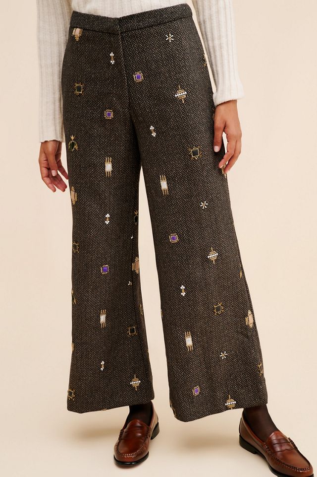 Nikita Mhaisalkar Decorated Wool Blend Menswear Pants #2