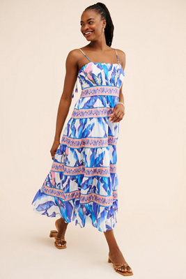 FARM Rio Foliage Midi Dress | Anthropologie