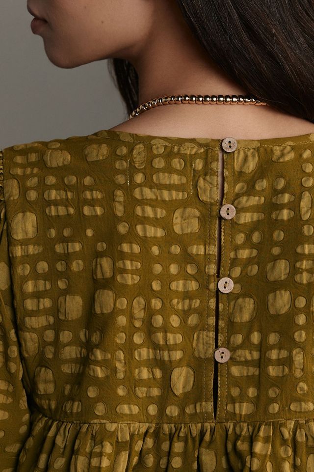 Porridge Short-Sleeve Textured Swing Top #2