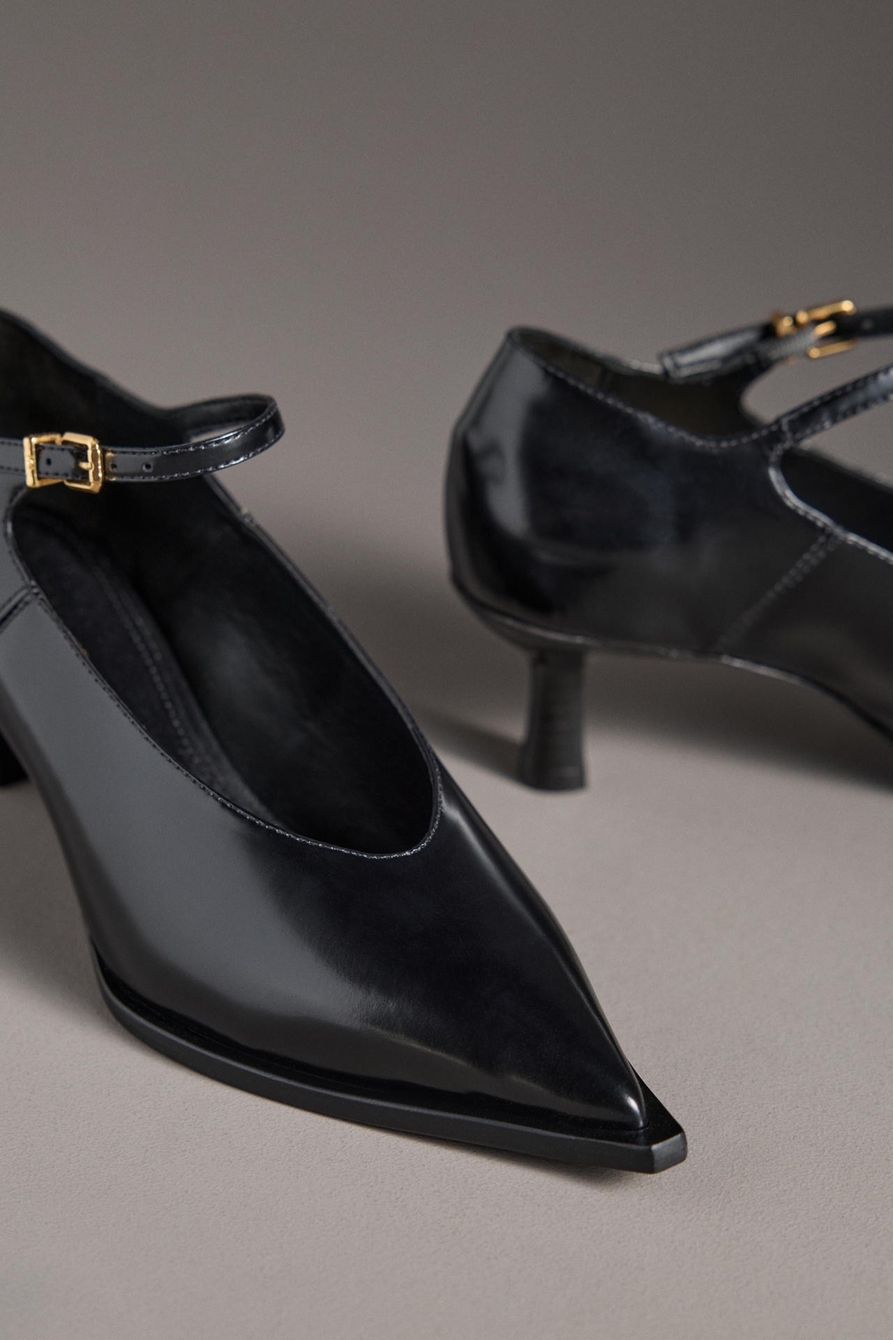 By Anthropologie Western Kitten-Heel Pumps