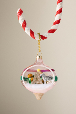 Anthropologie Party Animal Monogram Ornament In Multi
