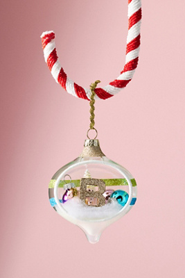 Anthropologie Party Animal Monogram Ornament In Multi