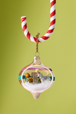 Anthropologie Party Animal Monogram Ornament In Multi