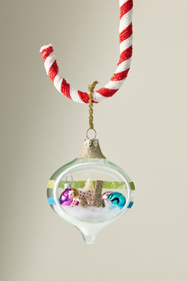 Anthropologie Party Animal Monogram Ornament In Multi