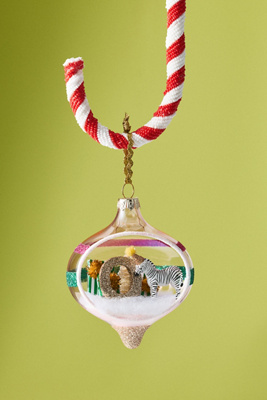 Anthropologie Party Animal Monogram Ornament In Multi