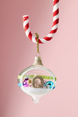 Anthropologie Party Animal Monogram Ornament In Multi