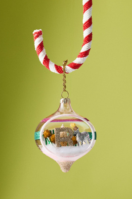 Anthropologie Party Animal Monogram Ornament In Multi