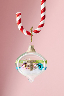 Anthropologie Party Animal Monogram Ornament In Multi