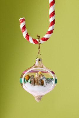 Anthropologie Party Animal Monogram Ornament In Multi