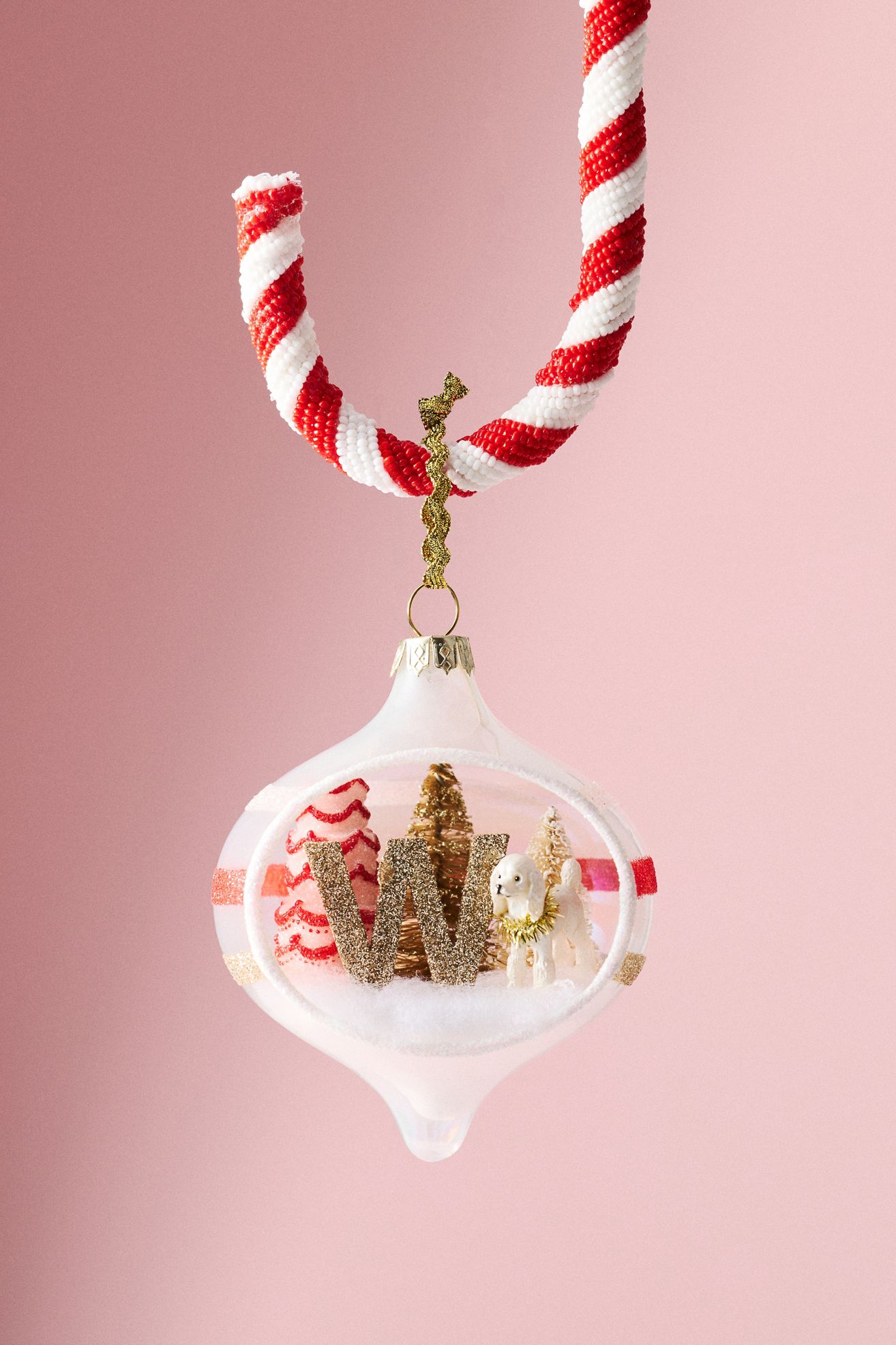 Party Animal Monogram Ornament - W, One Size