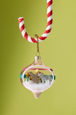 Anthropologie Party Animal Monogram Ornament In Multi